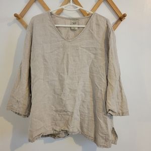 Small Match Point Linen 3/4 Sleeve